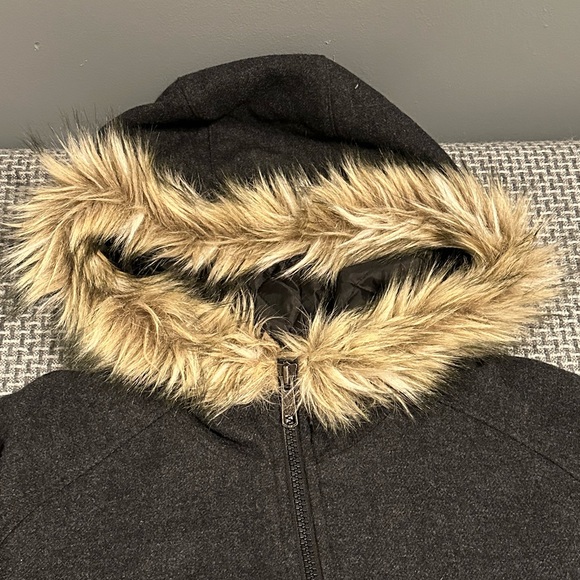 Carhartt Wool Blend Quilted Jacket Fur trim hood for Women Size XL - Picture 11 of 11